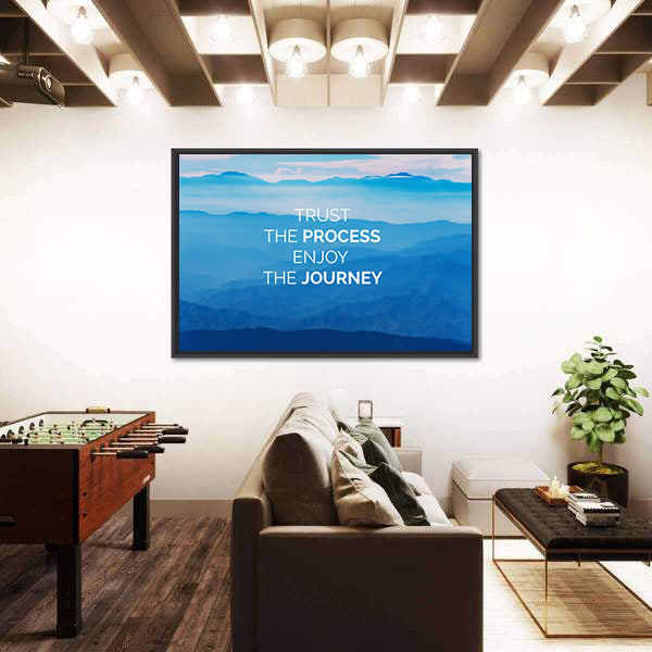 Quote "Trust The Process Enjoy The Journey" Canvas Wall Art