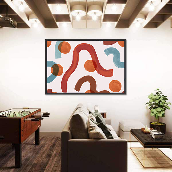 Watercolor Minimal Waves Canvas Wall Art