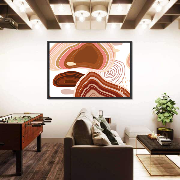 Banded Agate Mountains Pattern Canvas Wall Art