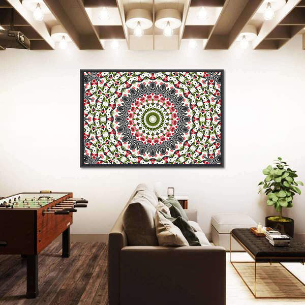 Geometric Mandala Pattern Canvas Wall Art