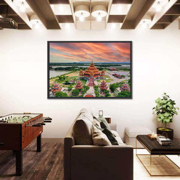 Wat Petch Suwan Chinese Temple In Thailand Canvas Wall Art