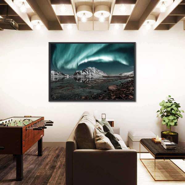 Northern Lights Over Lofoten Canvas Wall Art