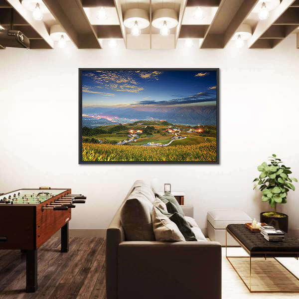 Lioushidan Mountain Daylilies at Dawn Canvas Wall Art
