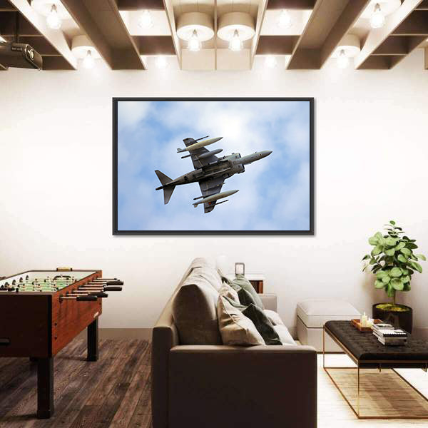 Military Airplane Harrier II Plus Canvas Wall Art