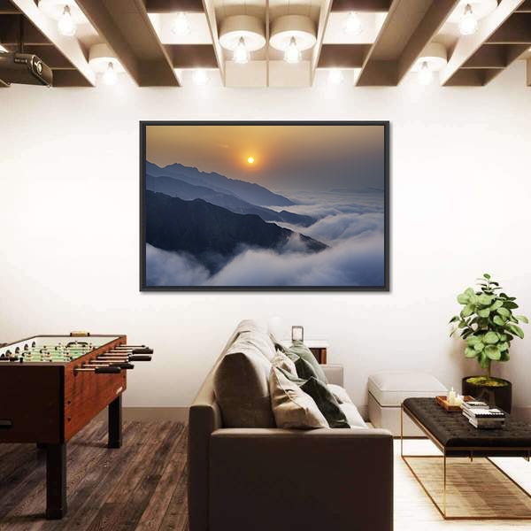 Ta Xua Mountain Range at Sunset Canvas Wall Art