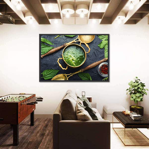 Fresh Green Nettle Soup Canvas Wall Art