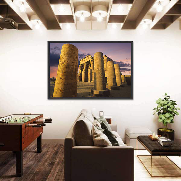 Kom Ombo Temple at Sunset Canvas Wall Art