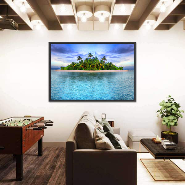 Maldives Tropical Island Canvas Wall Art