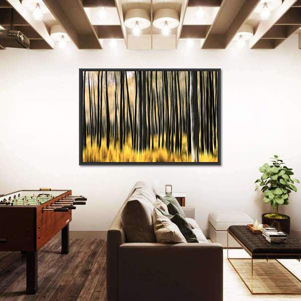 Motion Blur Forest Canvas Wall Art