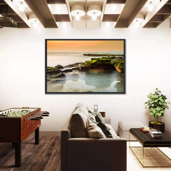 Rocky Del Mar Coastline Canvas Wall Art
