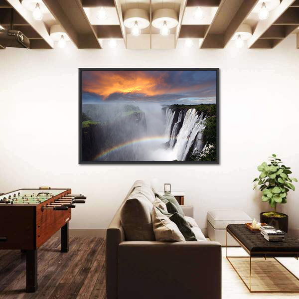 Victoria Falls In Zambia Canvas Wall Art