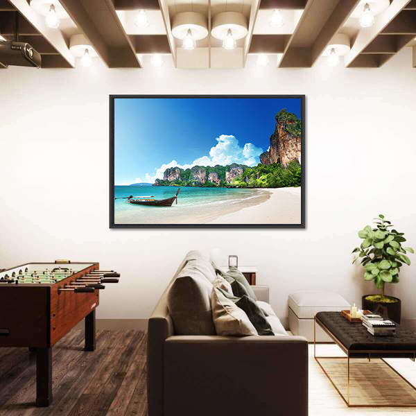 Railay Beach In Krabi Thailand Canvas Wall Art