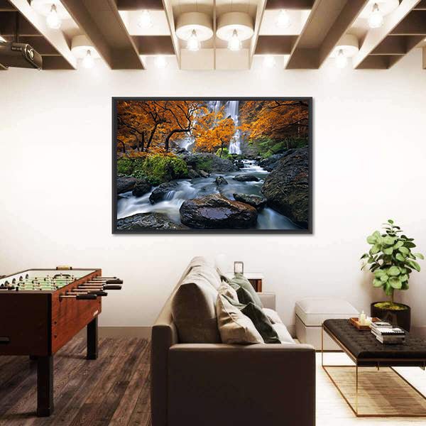 Konglan Waterfall In Kampangpejt Province Thailand Canvas Wall Art