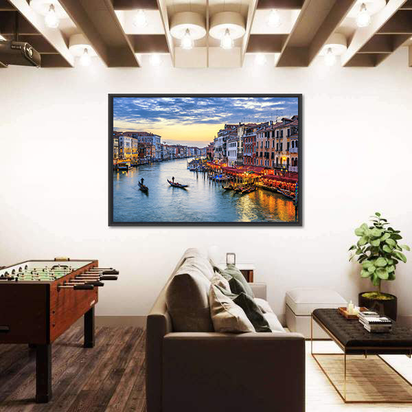 Grand Canal Venice at Sunset Canvas Wall Art