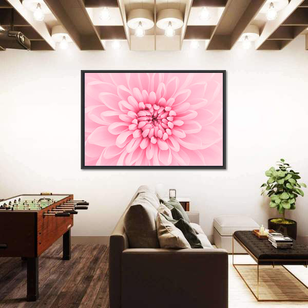 Pink Chrysanthemum Petals Canvas Wall Art