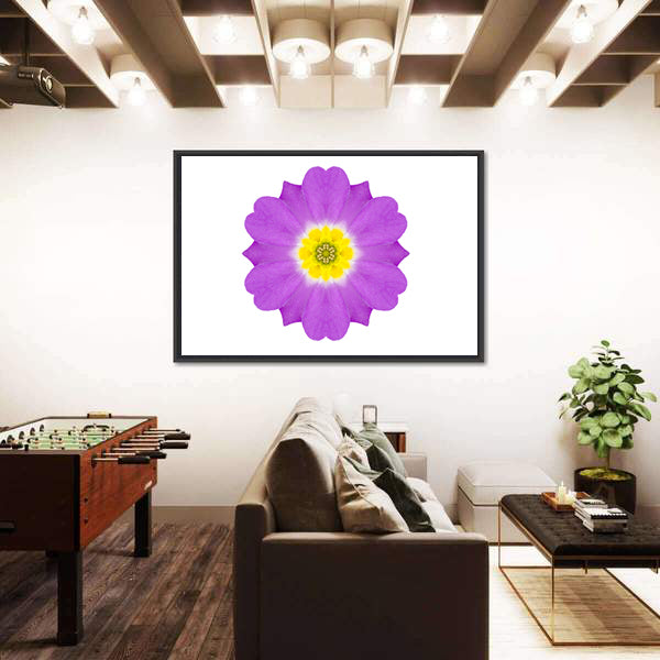 Purple Kaleidoscopic Flower Canvas Wall Art
