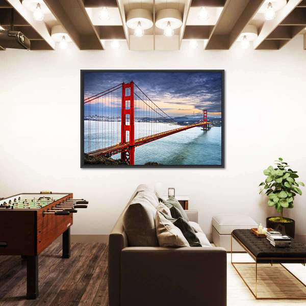 Golden Gate Bridge at Dusk Canvas Wall Art