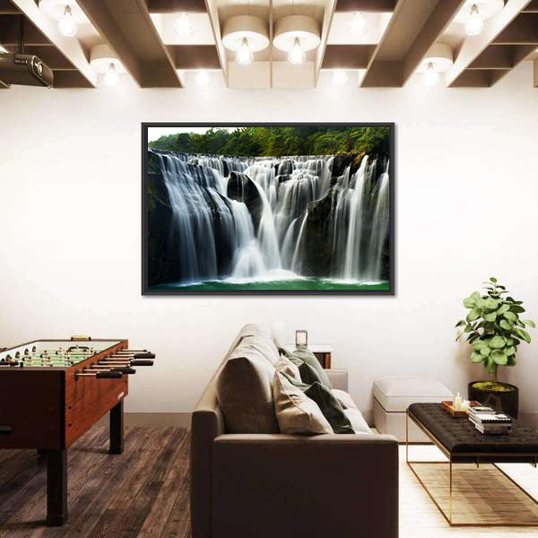 Waterfall In ShiFen Taiwan Canvas Wall Art