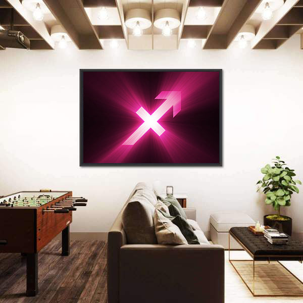 Sagittarius Zodiac Symbol Canvas Wall Art