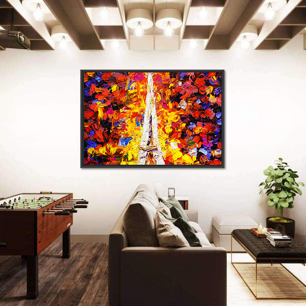Eiffel Tower In Paris Canvas Wall Art