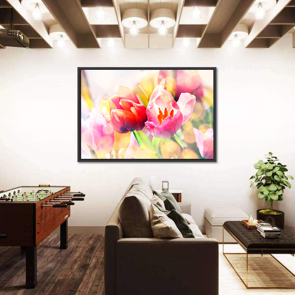 Colorful Spring Tulips Canvas Wall Art
