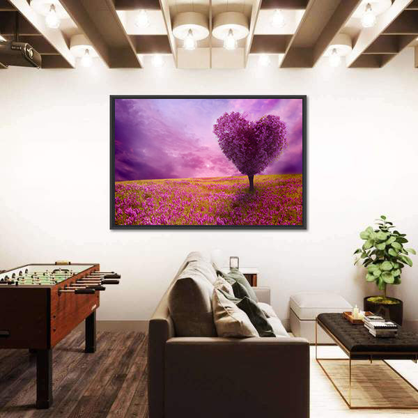 Tree Of Love In Spring Canvas Wall Art