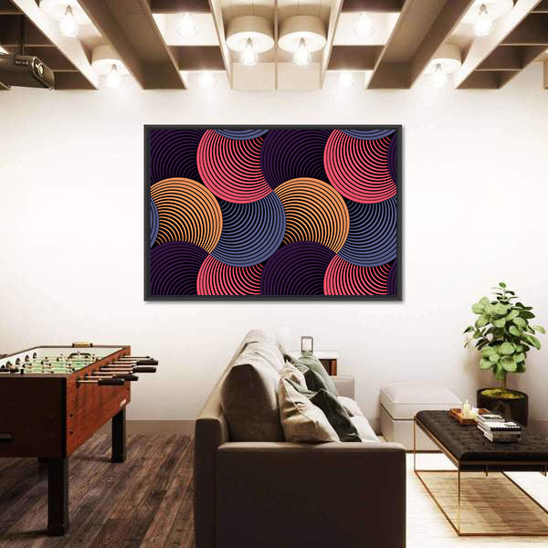 Geometric Petals Grid Canvas Wall Art