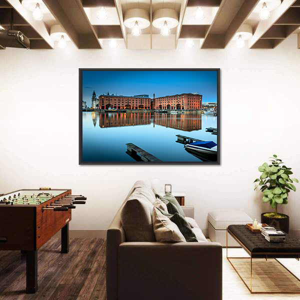 Albert Dock, Liverpool at Twilight Canvas Wall Art