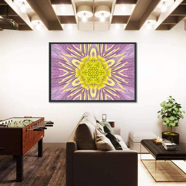 Mandala Kaleidoscope Flower Canvas Wall Art