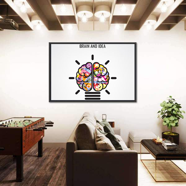 Creative Brain Concept Canvas Wall Art