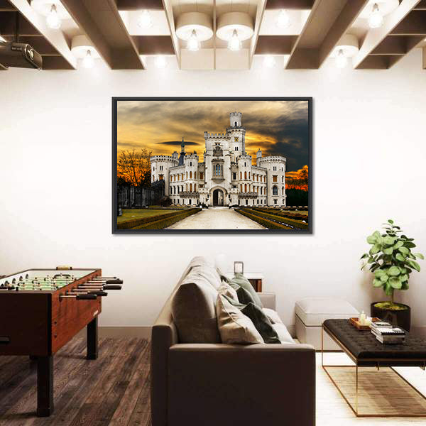Hluboka Castle In Bohemia Canvas Wall Art