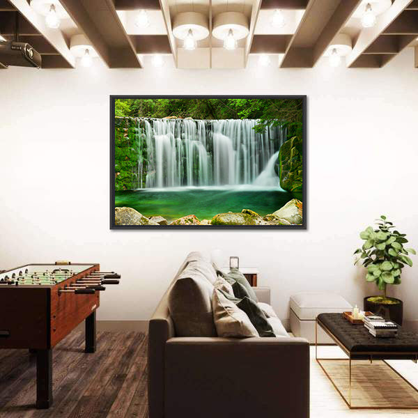 Lake Emerald Waterfalls Canvas Wall Art