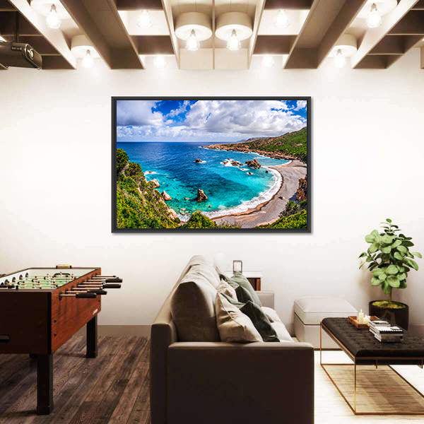 Turquoise Bay at Costa Paradiso, Sardinia Canvas Wall Art