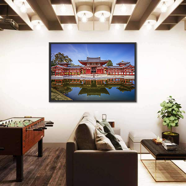 Byodo-in Temple Phoenix Hall Reflection Canvas Wall Art