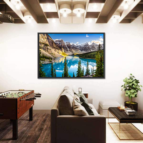Moraine Lake In Alberta Canvas Wall Art