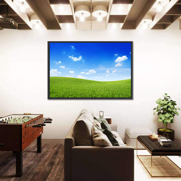 Green Grassy Hills Canvas Wall Art