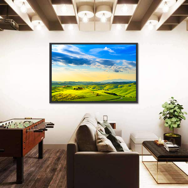 Tuscany Rolling Hills Farmhouse Canvas Wall Art