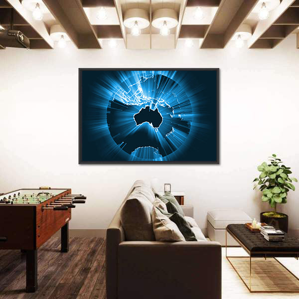 Coastline Starburst Light Flare Canvas Wall Art