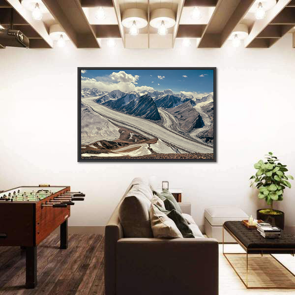 Fedchenko Glacier In Tajikistan Canvas Wall Art