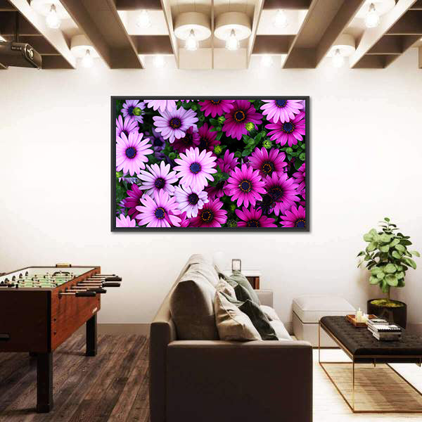 Flowers In The Garden Canvas Wall Art
