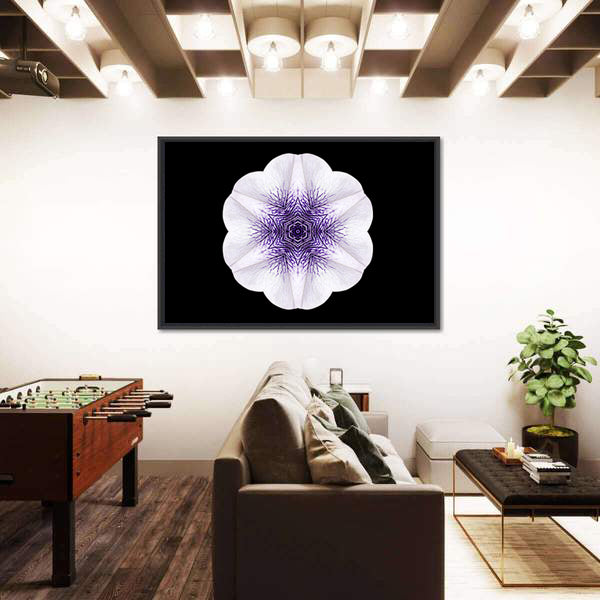 White Flower Mandala Canvas Wall Art