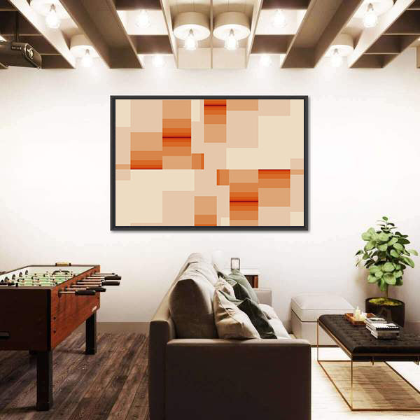 Digital Rectangles Abstract Canvas Wall Art