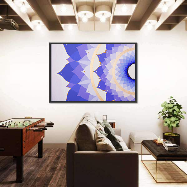 Purple Flower Mandala Canvas Wall Art