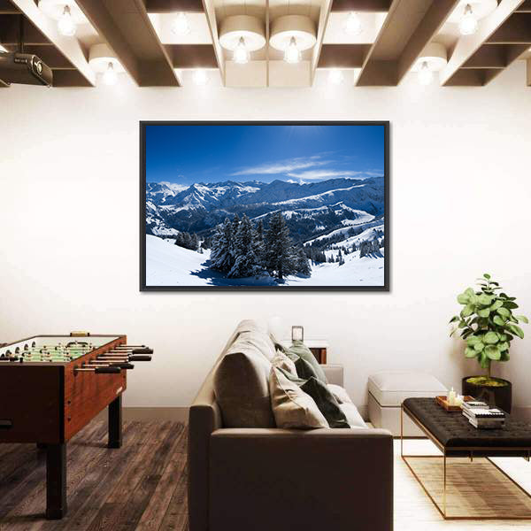 Bernese Alps Near Lenk In Switzerland Canvas Wall Art