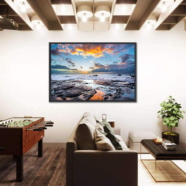 Rocky Shore On The Island Of Maui In Hawaii Canvas Wall Art