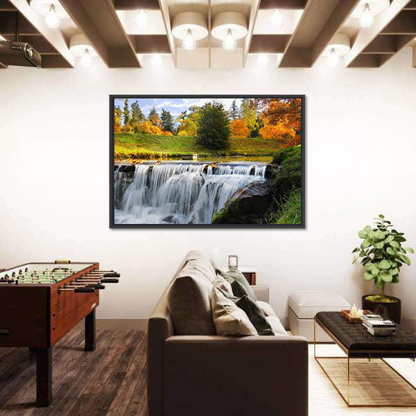 Scenic Cascades Waterfall Canvas Wall Art