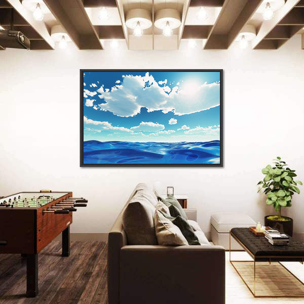 Summer Ocean Waves Canvas Wall Art