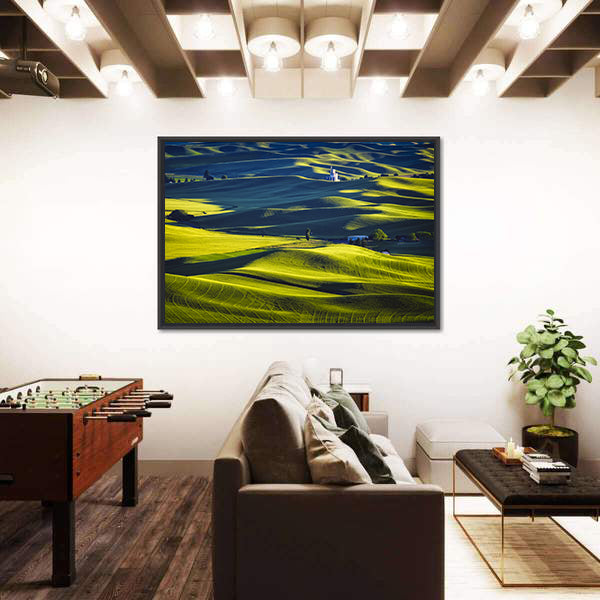 Palouse Rolling Hills at Sunset Canvas Wall Art