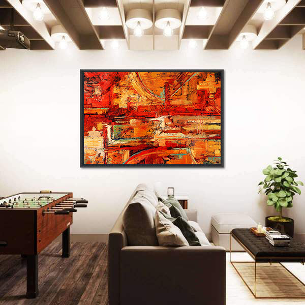 Oil Painting Brushstrokes Canvas Wall Art