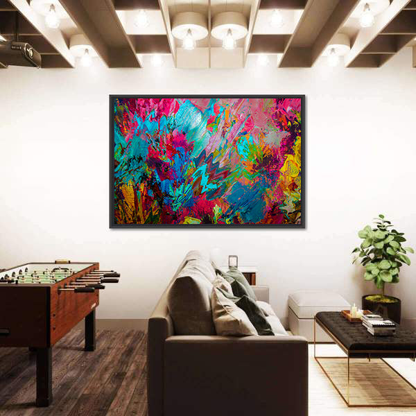 Colorful Brushstrokes Abstract Canvas Wall Art